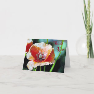 Painted Poppy - Hartelijk dank - Kaart