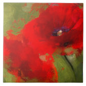 Painted Poppy Tile Tegeltje (Voorkant)