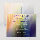 Painted Rainbow Save the Date Wedding Briefkaart (Voorkant / Achterkant)