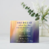 Painted Rainbow Save the Date Wedding Briefkaart (Staand voorkant)