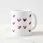 Painted Red Hearts Specialty Jumbo Mok (Voorkant rechts)