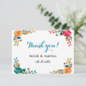 Painted Romance bruiloft Bedankkaart (Staand voorkant)