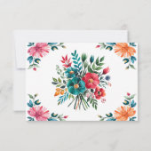 Painted Romance bruiloft Bedankkaart (Achterkant)