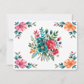 Painted Romance bruiloft RSVP Kaartje (Achterkant)