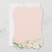 Painted Roos Bloemen Bruids Douche Uitnodiging (Achterkant)