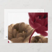 Painted Roses - Burgundy and Burlap Briefkaart (Voorkant / Achterkant)