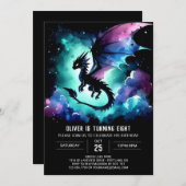 Painted Schattig Dragon Verjaardag Kaart (Voorkant / Achterkant)