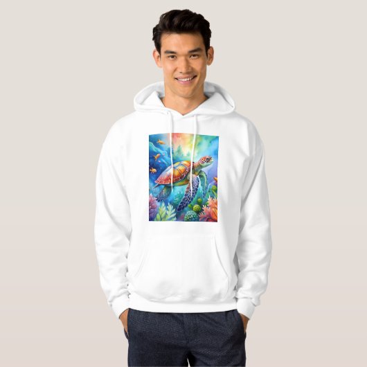 Painted Sea Turtle  Hoodie (Voorkant volledig)