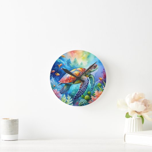 Painted Sea Turtle  Ronde Klok (Huis)