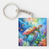 Painted Sea Turtle Sleutelhanger (voorkant)