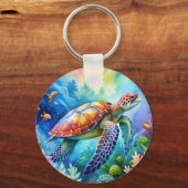 Painted Sea Turtle  Sleutelhanger (Achterkant)