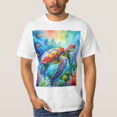 Painted Sea Turtle  T-shirt (Voorkant)
