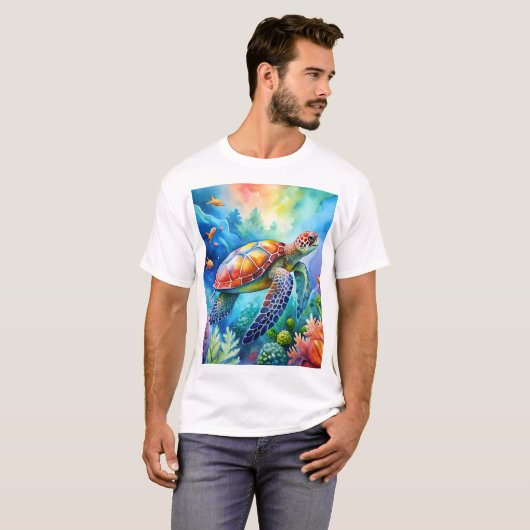 Painted Sea Turtle  T-shirt (Voorkant volledig)