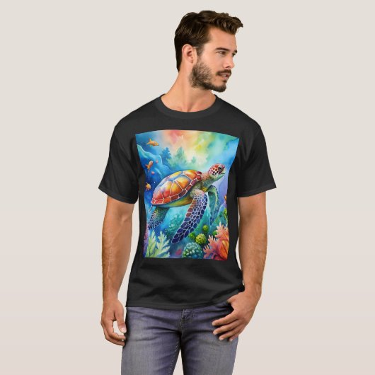 Painted Sea Turtle  T-shirt (Voorkant volledig)