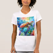 Painted Sea Turtle  T-shirt (Voorkant)