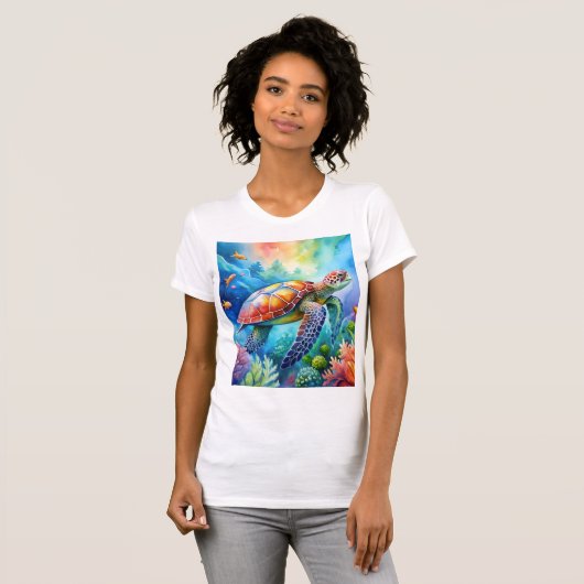 Painted Sea Turtle  T-shirt (Voorkant volledig)