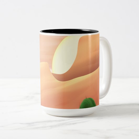 Painted Skies & Desert Vibes Tweekleurige Koffiemok (Voorkant rechts)