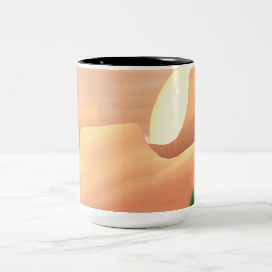 Painted Skies & Desert Vibes Tweekleurige Koffiemok (Center)