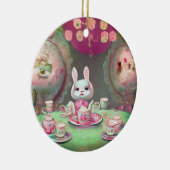 Painted Tea Party Keramisch Ornament (Rechts)