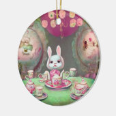 Painted Tea Party Keramisch Ornament (Links)