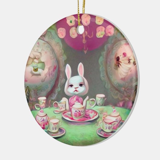 Painted Tea Party Keramisch Ornament (Links)