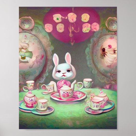 Painted Tea Party Poster (Voorkant)
