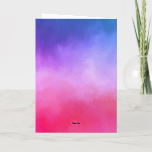 Painted Thank You Pink Purple Folded Business Feestdagen Kaart (Achterkant)