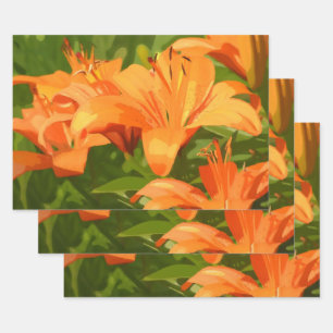 Painted Tiger Lily Inpakpapier Vel