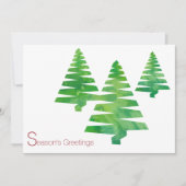Painted Trees Vakantie Kerst Waterverf Kaarten (Voorkant)