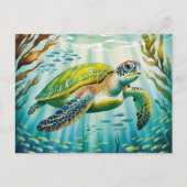 Painted Turtle Briefkaart (Voorkant)
