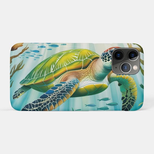 Painted Turtle Case-Mate iPhone Case (Achterkant (horizontaal))