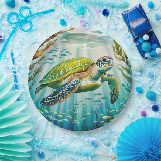 Painted Turtle Papieren Bordje (Feest)