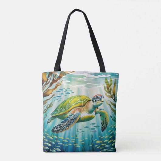 Painted Turtle Tote Bag (Achterkant)