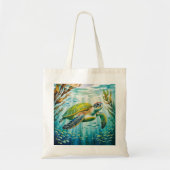Painted Turtle Tote Bag (Voorkant)