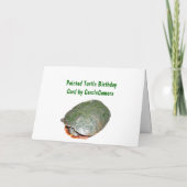 Painted Turtle Verjaardag Wenskaart Kaart (Achterkant)