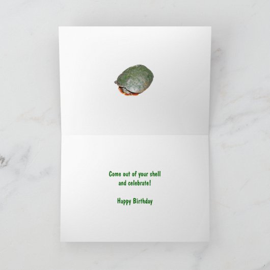 Painted Turtle Verjaardag Wenskaart Kaart (Binnen)