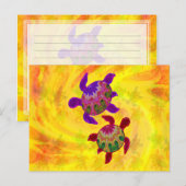 Painted Turtles Notities Kaart (Voorkant / Achterkant)