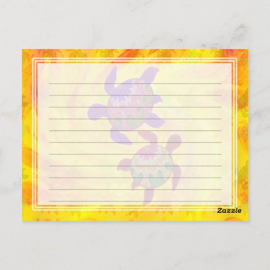 Painted Turtles Notities Kaart (Achterkant)