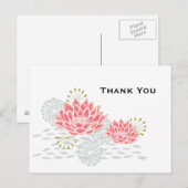 Painted Water lelie - dank u briefkaart (Voorkant / Achterkant)
