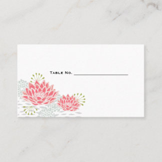 Painted Water Lelies - Tafelnummers set van 100 Plaatskaartje