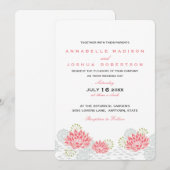 Painted Water Lillies bruiloft uitnodiging (Voorkant / Achterkant)