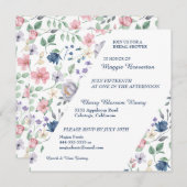 Painted Whimsy Floral Bridal Shower Invitation Kaart (Voorkant / Achterkant)