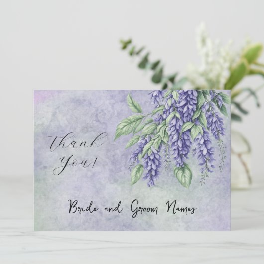 Painted Wisteria Foto toevoegen Dank u Kaarten (Staand voorkant)