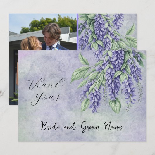 Painted Wisteria Foto toevoegen Dank u Kaarten (Voorkant / Achterkant)