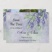 Painted Wisteria Foto toevoegen De datumkaarten op Save The Date (Voorkant / Achterkant)