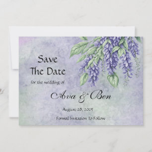 Painted Wisteria Foto toevoegen De datumkaarten op Save The Date