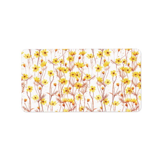 Painted Yellow Daisies Etiket (Voorkant)