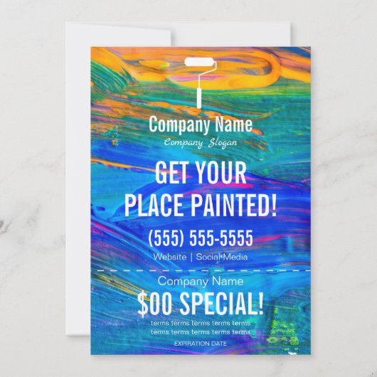 Painter 5x7 brochure kaart (Achterkant)