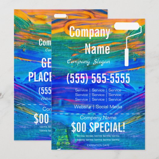 Painter 5x7 brochure kaart (Voorkant / Achterkant)