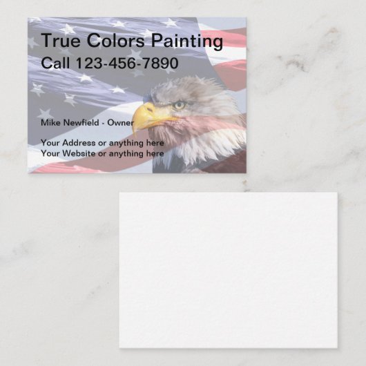 Painter Americana Theme Visitekaartje (Voorkant / Achterkant)